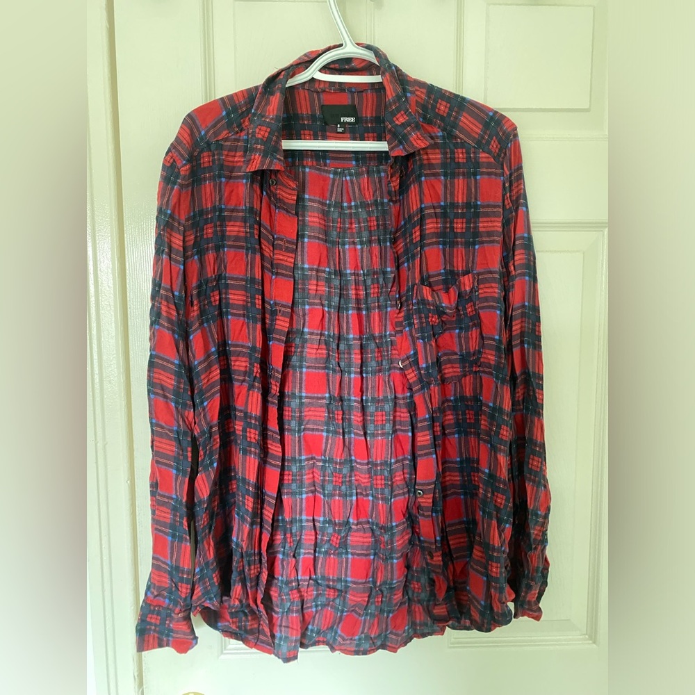 Men's Red Plaid Shirt